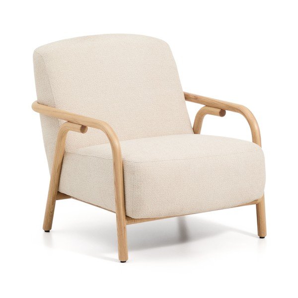 Bézs zsenília fotel Sylo – Kave Home