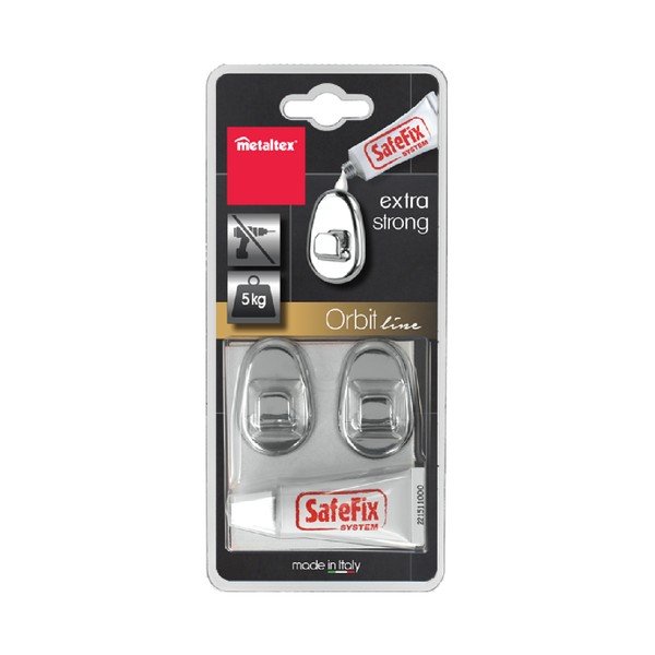 2 db-os fúrásmentes fali akasztószett - Metaltex-image-2