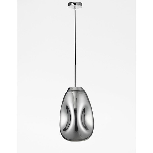 Fényes ezüstszínű üveg függőlámpa ø 22 cm Lava – Nova Luce-image-4