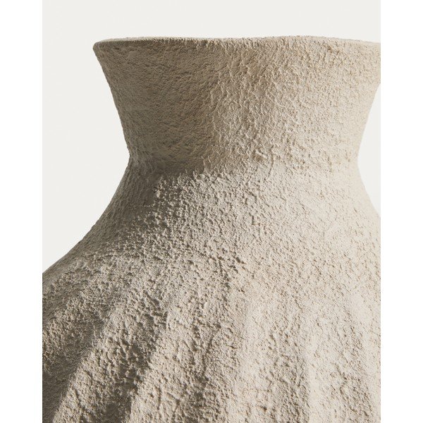 Krémszínű papírmasé kézzel készített-magas váza (magasság 67 cm) Arquena – Kave Home-image-4