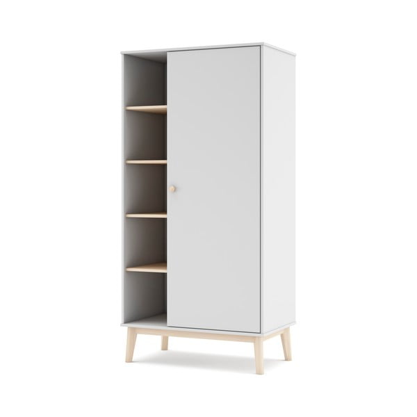 Fehér gyerek ruhásszekrény 90x181 cm Esteban – Marckeric-image-2