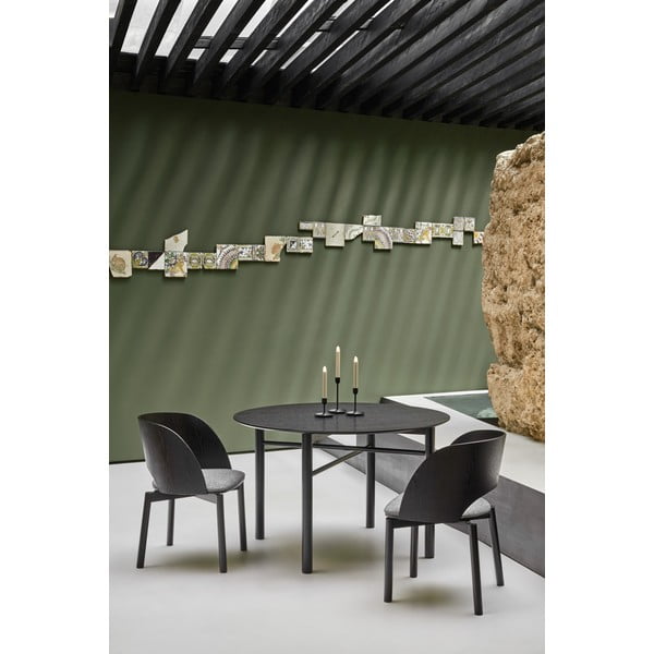 Junco fekete kerek étkezőasztal, ø 120 cm - Teulat-image-1