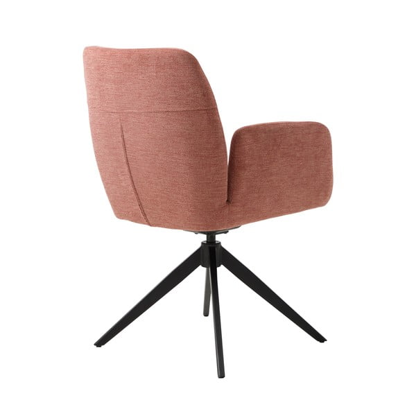 Rózsaszín kárpitozott karfás étkezőfotel Roxana – Unique Furniture-image-4