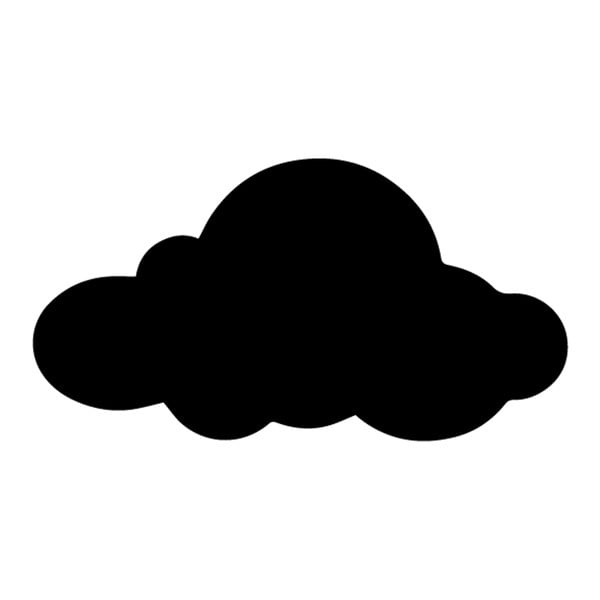 Cloud fekete táblaszerű falmatrica, 50 x 30 cm - LineArtistica