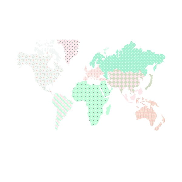 Map Pastel falmatrica, 180 x 107 cm - Dekornik
