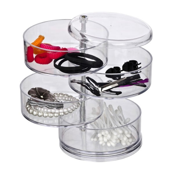 Transparent kozmetikai rendszerező, 4 rekesszel - Wenko-image-3