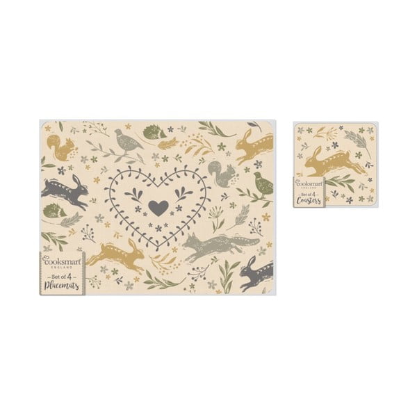 Tányéralátét és poháralátét szett 8 db-os Woodland – Cooksmart ®-image-4