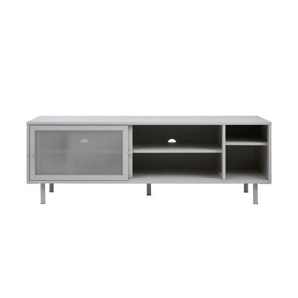 Szürke fém TV-állvány 160x55x45 cm Veep – Unique Furniture-image-3