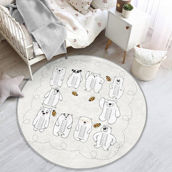 Krémszínű gyerek szőnyeg ø 100 cm Comfort – Mila Home-image-3