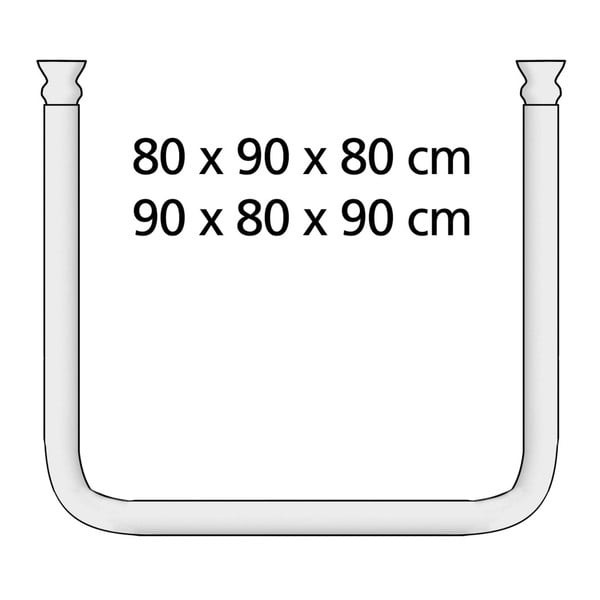 Fehér univerzális sarok zuhanyfüggönyrúd, ø 2,8 cm - Wenko-image-3