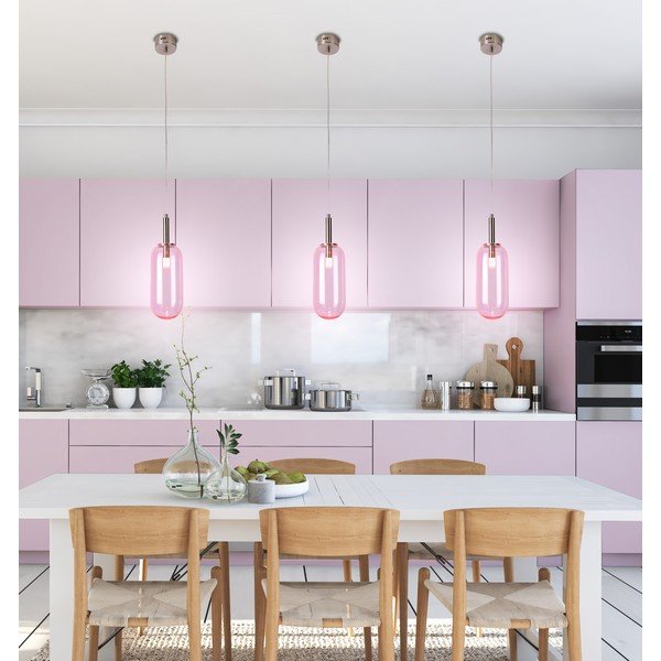 Lila LED függőlámpa üveg búrával ø 13 cm Fiuggi – Candellux Lighting-image-2