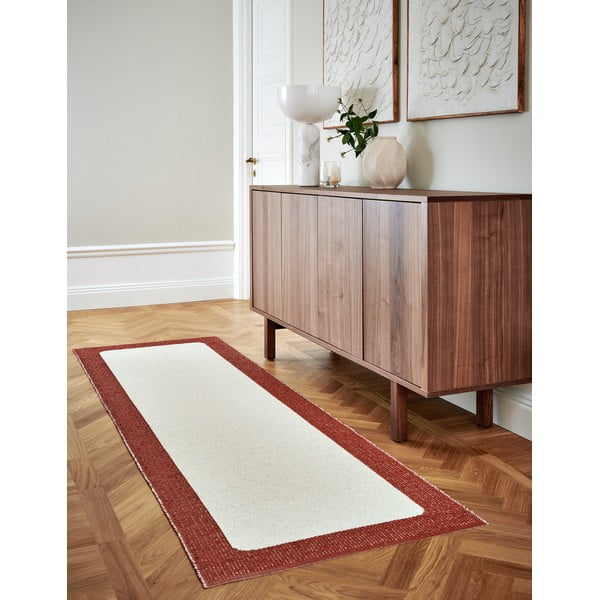 Téglavörös-krémszínű kültéri-beltéri szőnyeg 70x120 cm Ilda Brick – Pappelina-image-3
