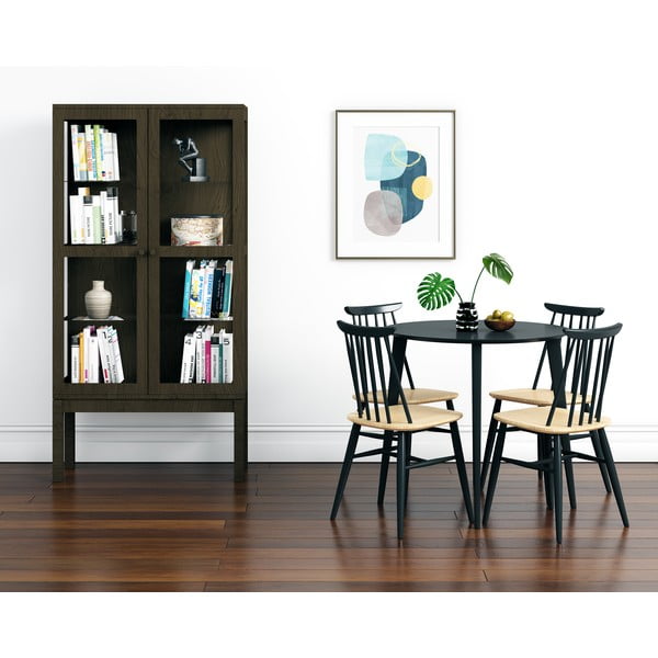 AbbeyWood vitrin füstös tölgyfa dekorral - Woodman-image-1