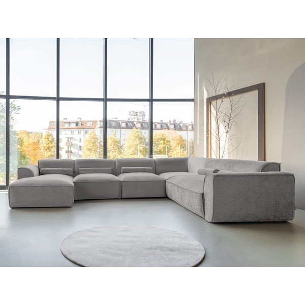 Világosszürke sarokkanapé (jobb oldali) Flex Felix – Miuform-image-1