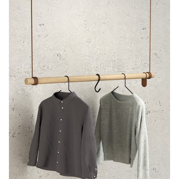 Natúr színű tölgyfa fali fogas 110 cm Swing L – LIND DNA-image-1