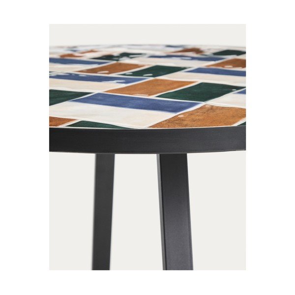 Kerek kerti étkezőasztal kerámia asztallappal ø 90 cm Tella – Kave Home-image-4