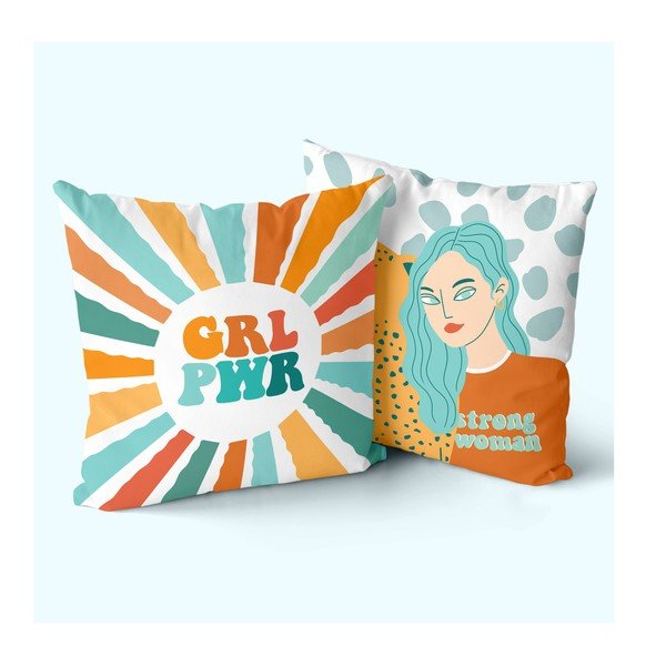 Párnahuzat szett 2 db-os 50x50 cm Girl power – Aware-image-1