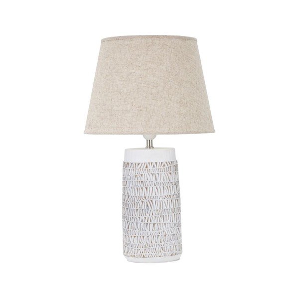 Bézs asztali lámpa textil búrával (magasság 60,5 cm) Nairobi – Mauro Ferretti