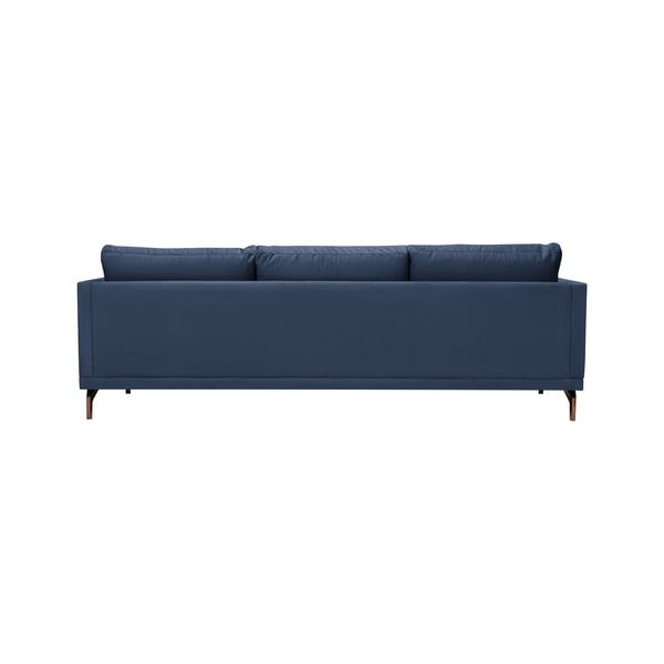 Jupiter sötétkék háromszemélyes kanapé aranyszínű lábakkal - Windsor & Co Sofas-image-3