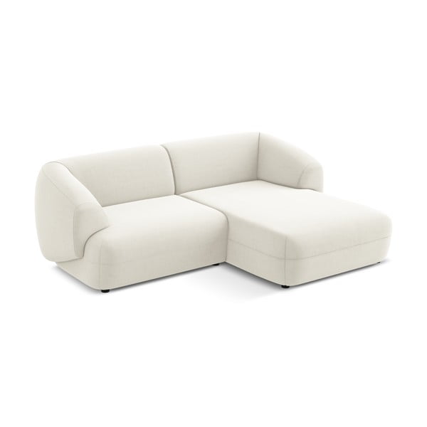 Fehér bársony sarokkanapé (jobb oldali) Moana – Makamii-image-3