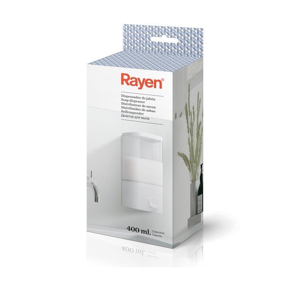 Fehér öntapadós szappanadagoló 400 ml – Rayen-image-4