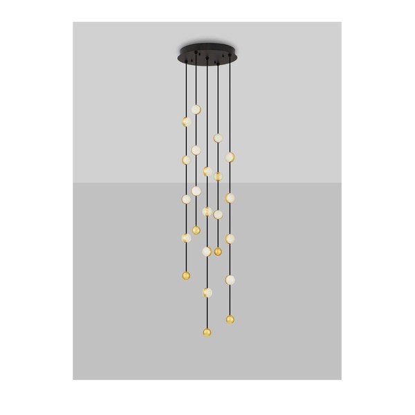 Matt fekete alumínium LED dimmelhető függőlámpa akrilüveg búrával ø 38 cm Alcinoe – Nova Luce-image-4