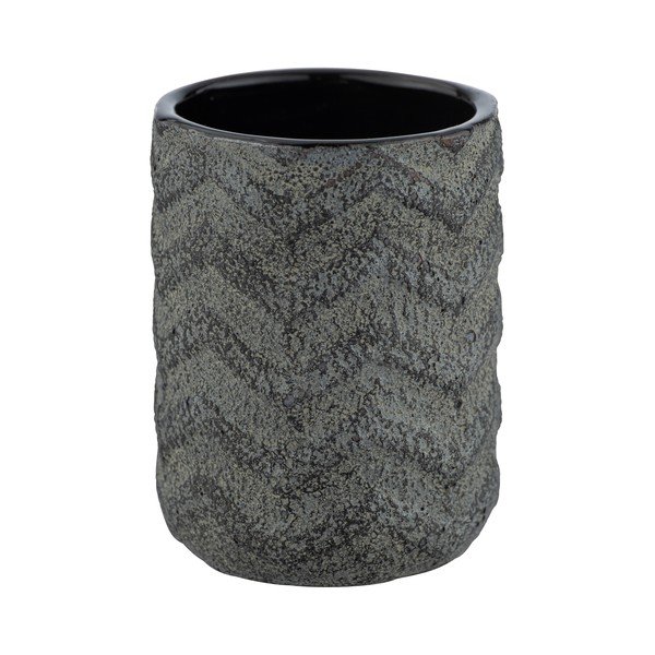 Mantua sötétszürke kézzel festett fogkefetartó pohár - Wenko-image-3