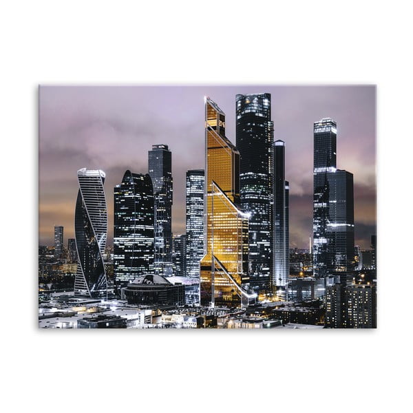 Canvas Silver Gold Town kép, 85 x 113 cm - Styler