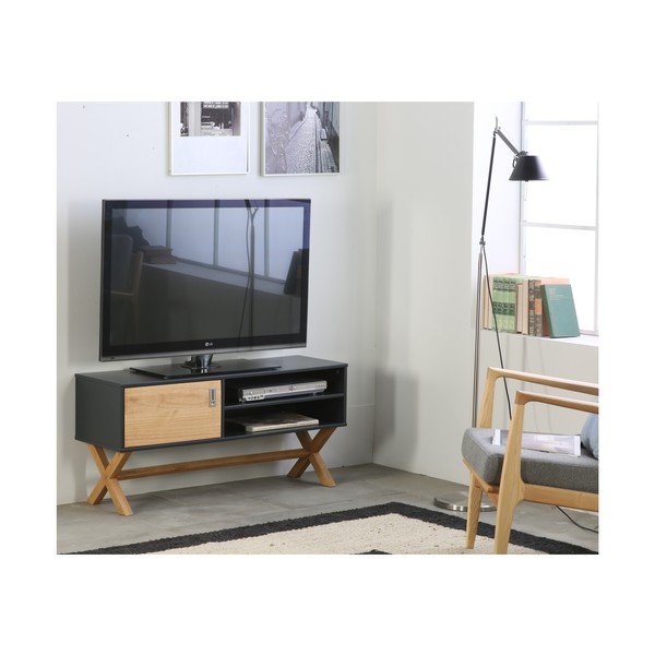 Leidi antracitszürke TV-állvány, 110 x 52 cm - Marckeric-image-2