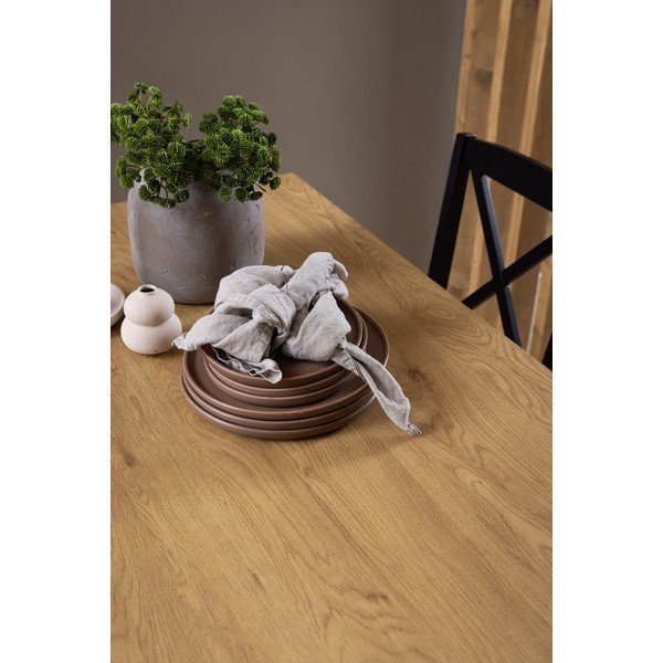 Étkezőasztal tölgyfa dekoros asztallappal 80x120 cm Peru – Actona-image-3