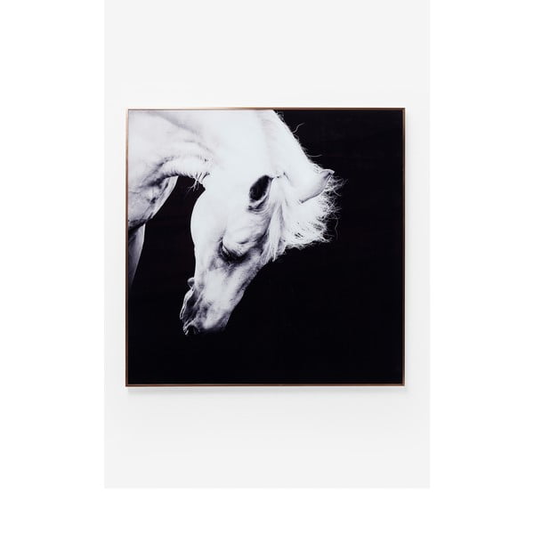 Proud Horse keretezett kép, 100 x 100 cm - Kare Design