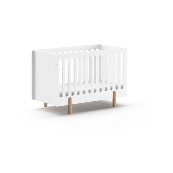 Fehér borovi fenyő babaágy 60x120 cm SMILE – Vipack-image-2