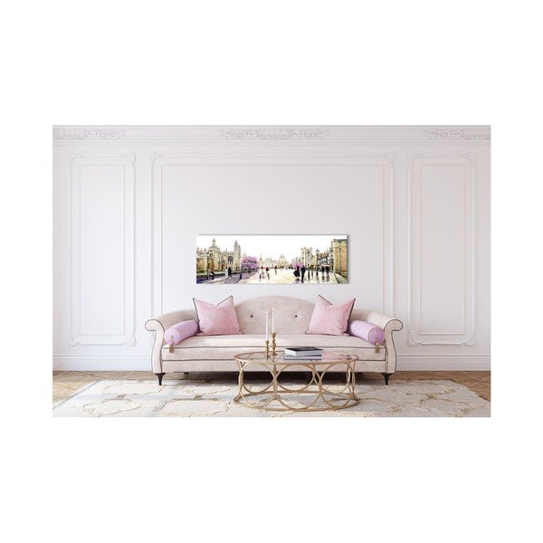 Canvas Watercolor Cambridge fali kép, 45 x 140 cm - Styler-image-1