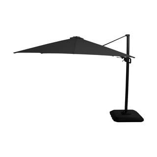 Deluxe fekete szögletes függő napernyő, 300 x 300 cm - Hartman