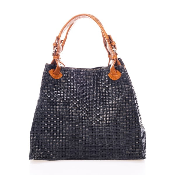 Hydri sötétkék bőr kézitáska - Federica Bassi-image-1