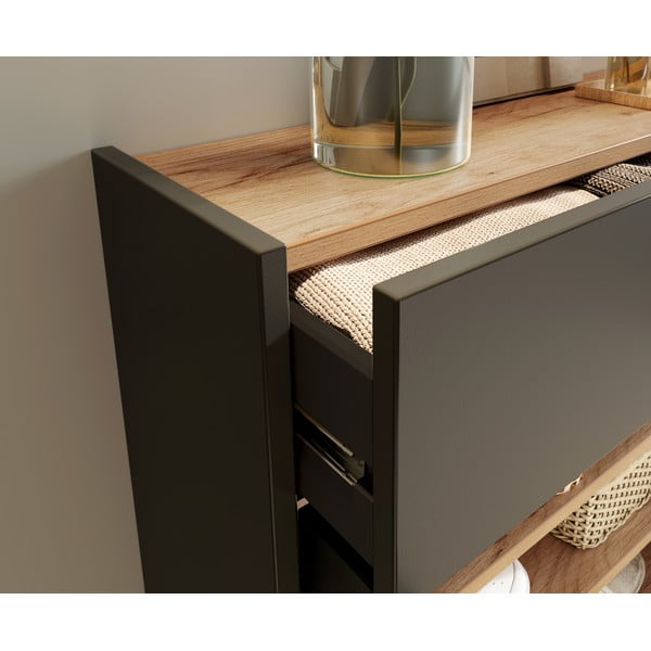 Antracitszürke szekrény 56x97x22 cm Ameca – Germania-image-4