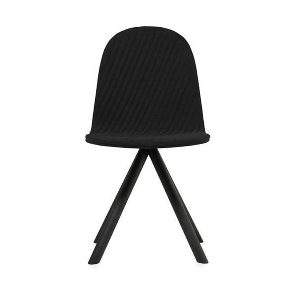 Mannequin Stripe fekete szék fekete lábakkal - Iker