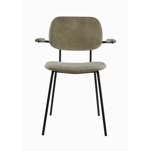 Bézs bársony étkezőszék Emma – Light & Living-image-3