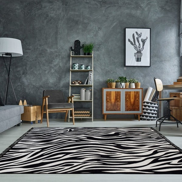 Doube Sided Rug Zebra kétoldalas mosható szőnyeg, 80 x 150 cm - Kate Louise-image-1