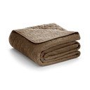 Világosbarna bársony steppelt ágytakaró 220x240 cm Laila – AmeliaHome