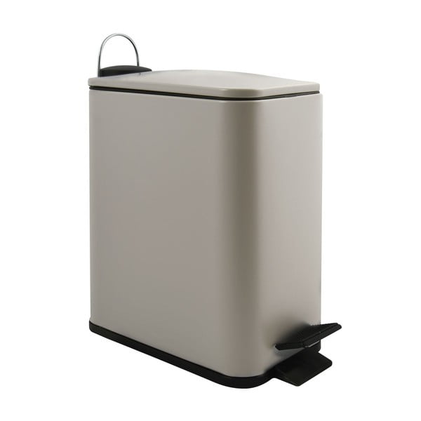 Szürkésbarna acél pedálos szemetes 5 l   Erik – Spirella
