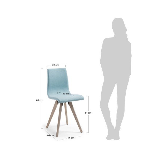 Una világoskék étkezőszék - La Forma-image-3