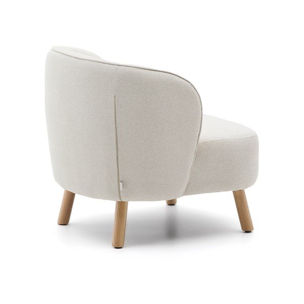 Krémszínű zsenília fotel Ulit – Kave Home-image-4