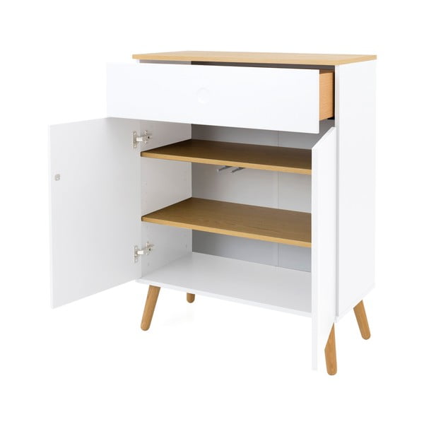 Dot fehér szekrény tölgyfa dekorral, szélesség 79 cm - Tenzo-image-4