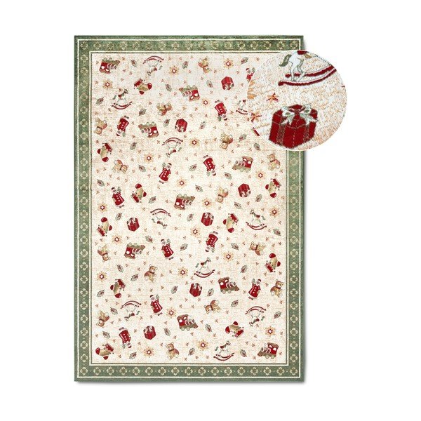 Zöld pamutkeverék szőnyeg karácsonyi mintával 160x230 cm Toy's Delight Green Christmas – Villeroy&Boch