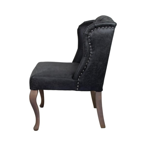 Palace fekete párnázott szék, bőr és fa - HSM collection