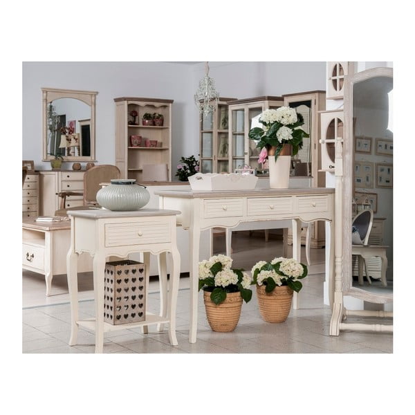 Pesaro keskeny krémszínű nyárfa komód 6 fiókkal - Livin Hill-image-1