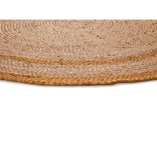 Mustársárga-natúr színű kerek szőnyeg ø 120 cm Mahon – Universal-image-3