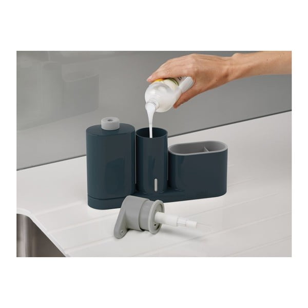 SinkBase Plus szürke mosogatószer tartó állvány - Joseph Joseph-image-1