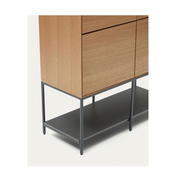 Natúr színű szekrény tölgyfa dekorral 97,5x160 cm Vedrana – Kave Home-image-4